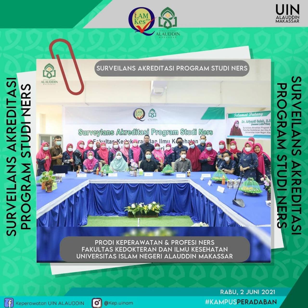 Gambar Prodi Profesi Ners UIN Alauddin Raih Hasil Surveilans Akreditasi Sangat Memuaskan