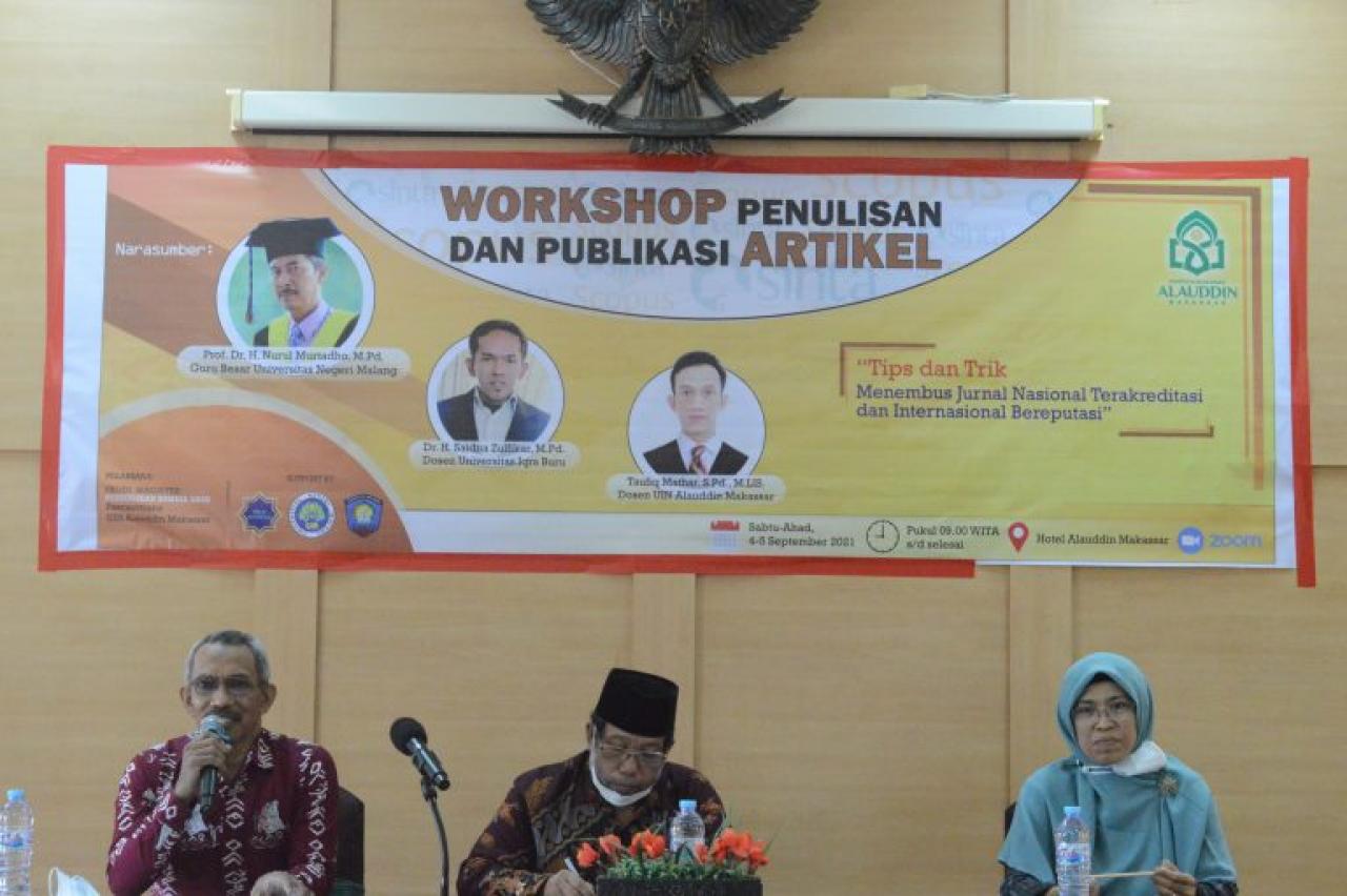 Gambar Prodi S2 PBA Pascasarjana UIN Alauddin Gelar Workshop Penulisan dan Publikasi Jurnal