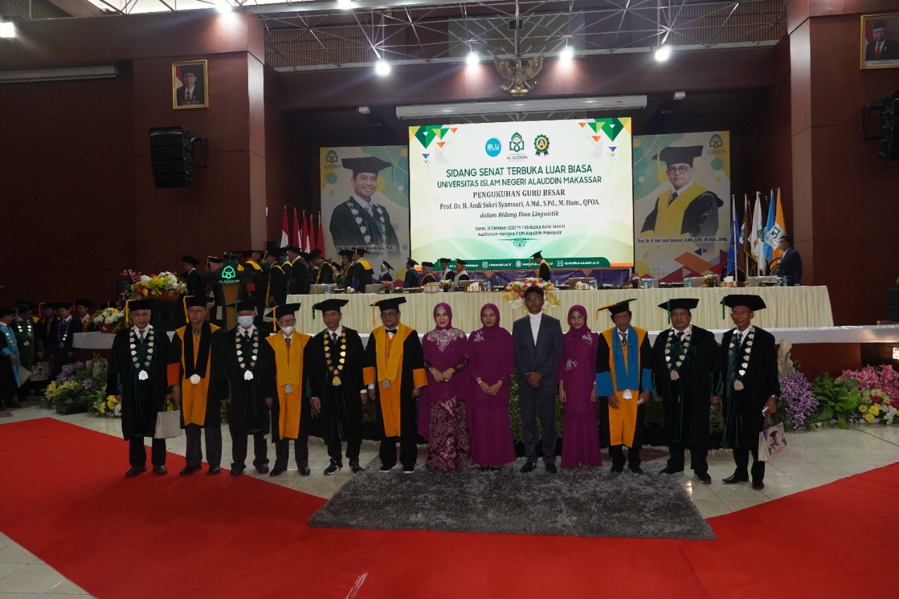 Gambar Prof Andi Sukri Syamsuri Resmi Dikukuhkan Sebagai Guru Besar UIN Makassar