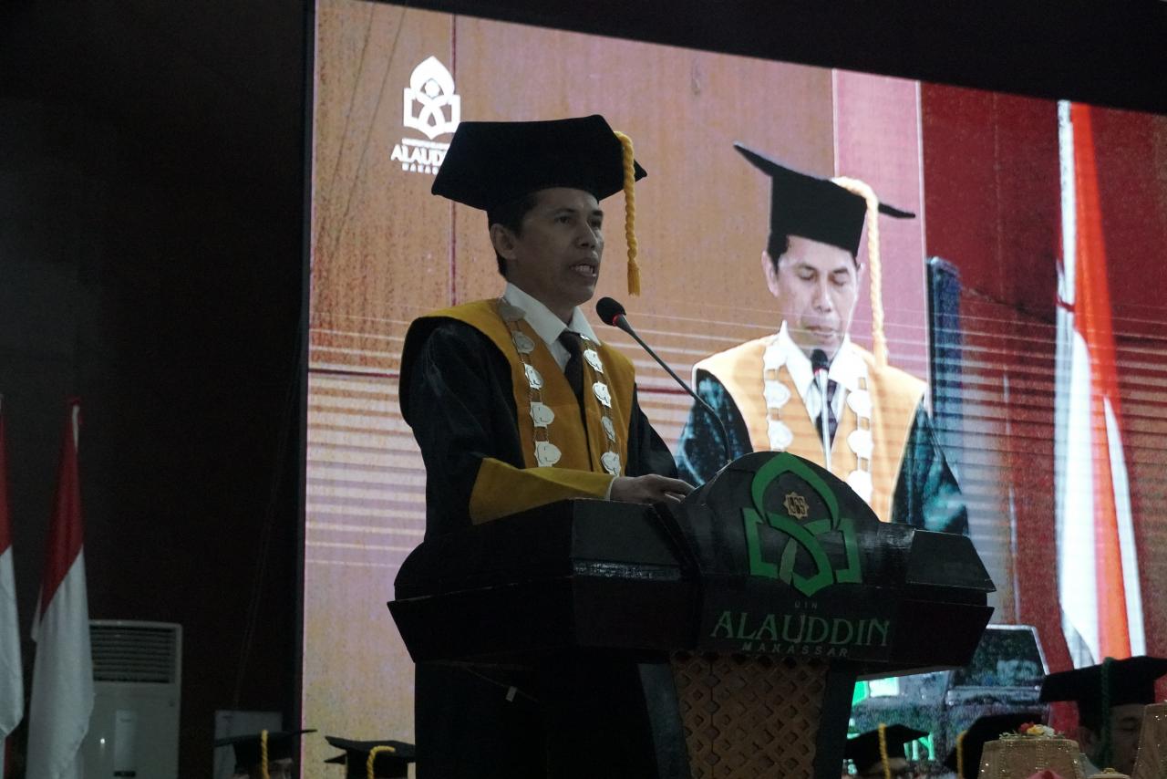 Gambar Dikukuhkan Jadi GB UIN Makassar, Barsihannor Sampaikan Pidato Era Disrupsi dan Surga Paradoksal