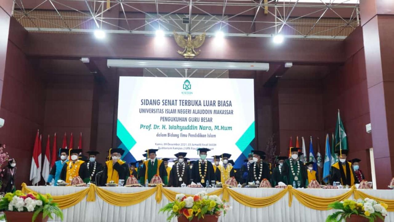 Gambar Prof Dr Wahyudin Naro Resmi Dikukuhkan Sebagai Guru Besar UIN Alauddin Makassar