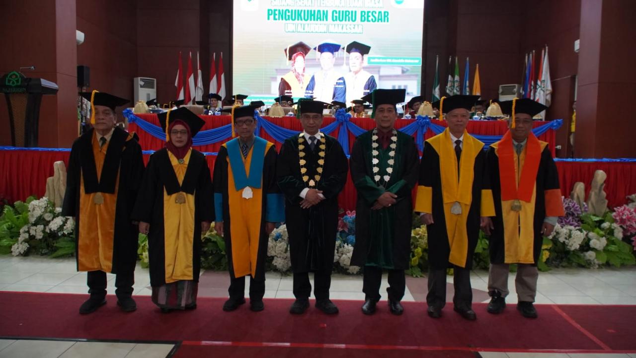 Gambar Prof MWA, Saleh Ridwan dan Fatmawati Resmi Dikukuhkan Guru Besar UIN Alauddin Makassar