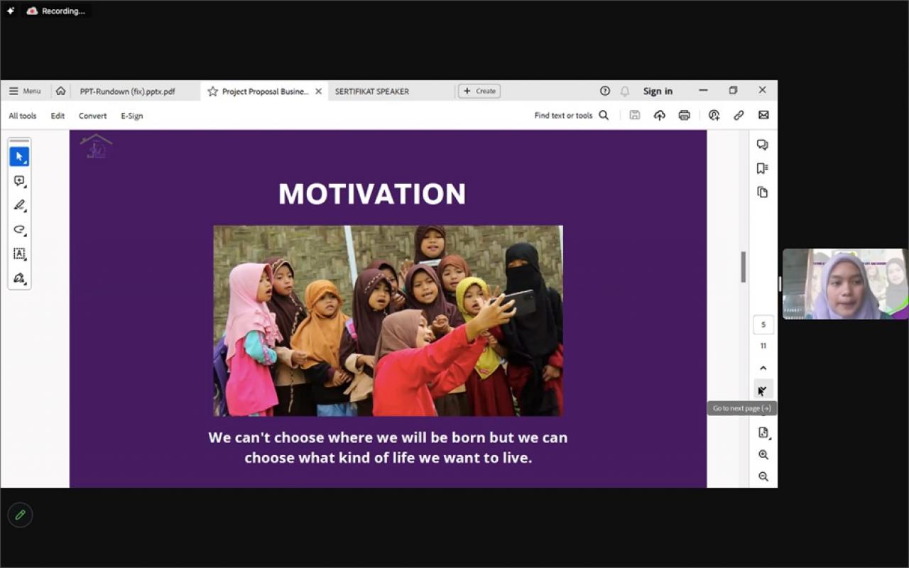 Gambar Putri Sri Ardianti Mahasiswi BSI Jadi Wakil Indonesia pada Webinar Internasional