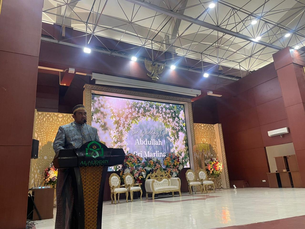 Gambar Rektor UIN Makassar Launching Gedung Auditorium Kampus II sebagai Gedung Pernikahan