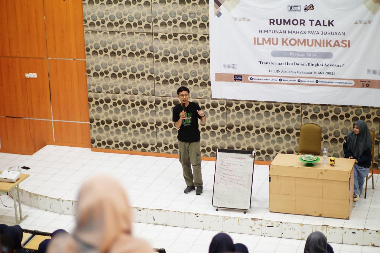 Gambar Rumor Talk HMJ IKOM Angkat Tema Transformasi Isu dalam Bidang Advokasi