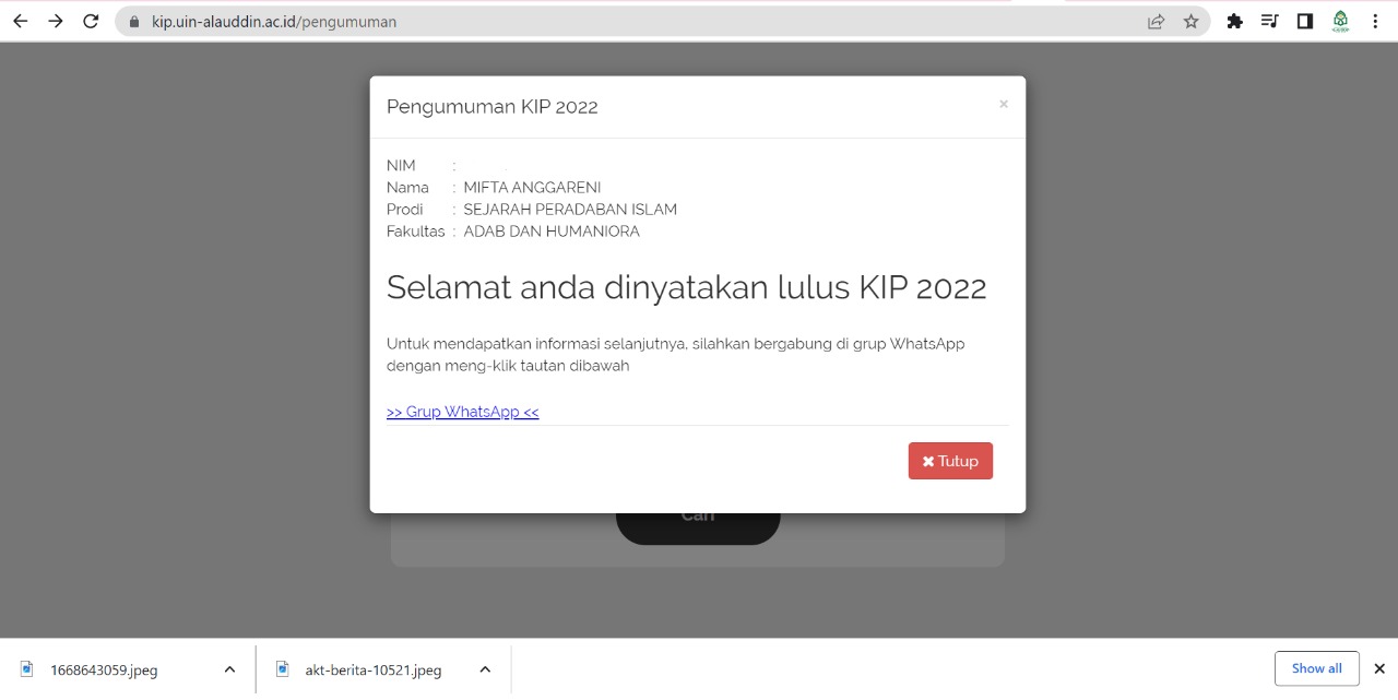 Gambar Selamat! 500 Orang Dinyatakan Lulus Beasiswa KIP Kuliah UIN Makassar