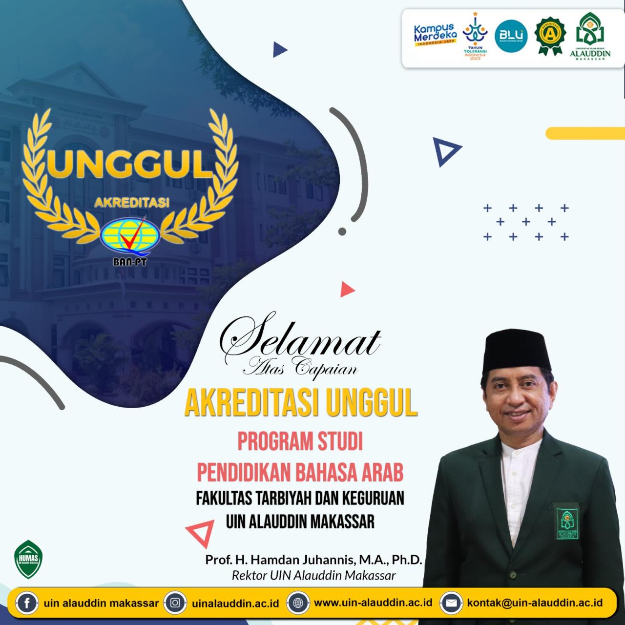 Gambar Selamat! Prodi PBA UIN Alauddin Kantongi Akreditasi Unggul