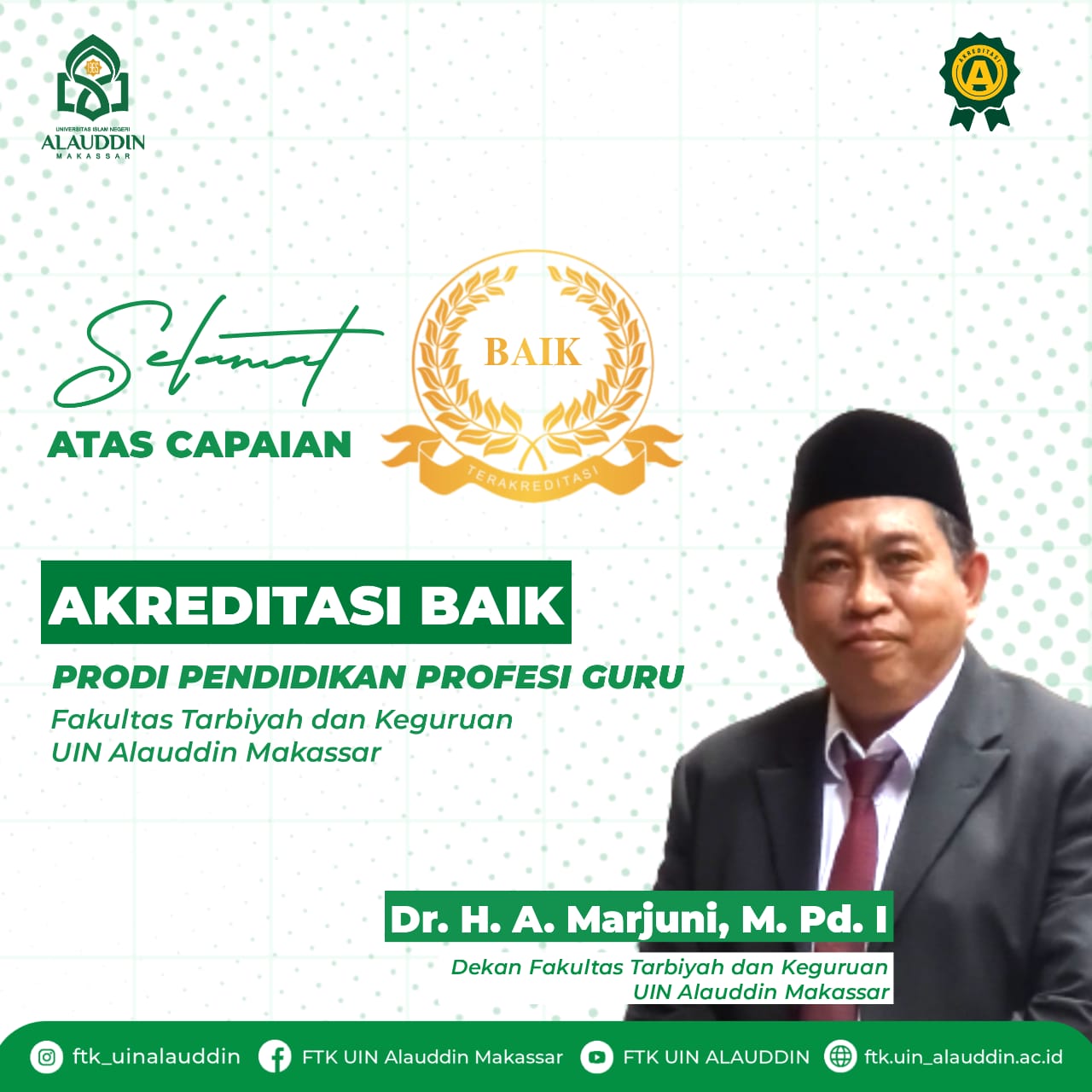 Gambar Selamat! Prodi PPG UIN Alauddin Raih Akreditasi Baik dari BAN PT