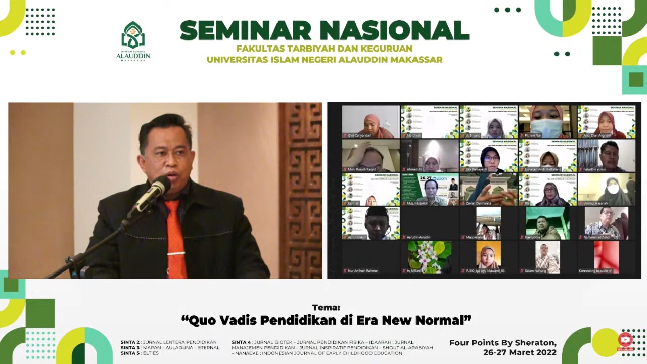 Gambar Seminar Nasional FTK UIN Alauddin Bahas Quo Vadis Pendidikan di Era Normal