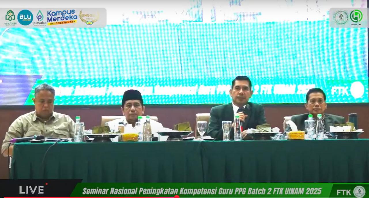 Gambar Seminar Nasional FTK UIN Alauddin Bekali Alumni PPG Batch 2 Kuasai AI di Era Digital