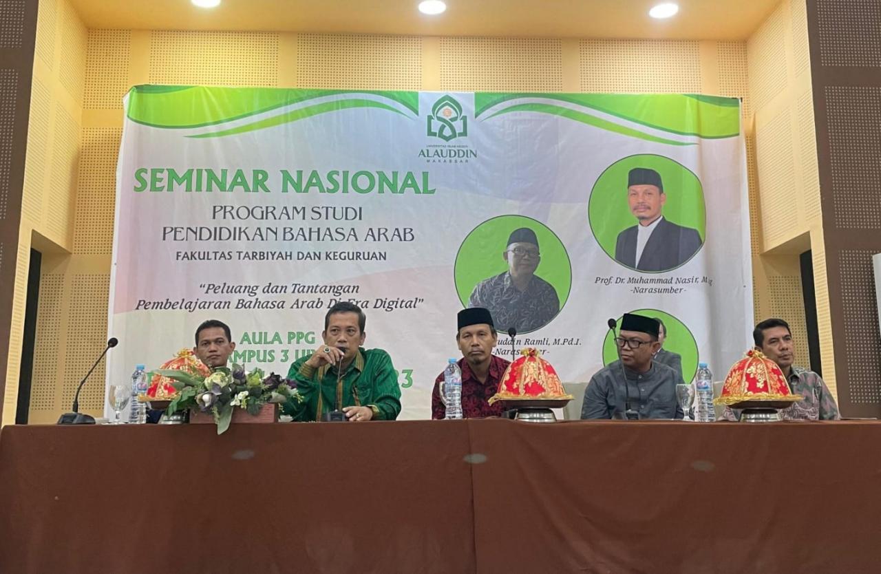 Gambar Seminar Nasional Prodi PBA UIN Alauddin Bahas Bahasa Arab di Era Digitalisasi