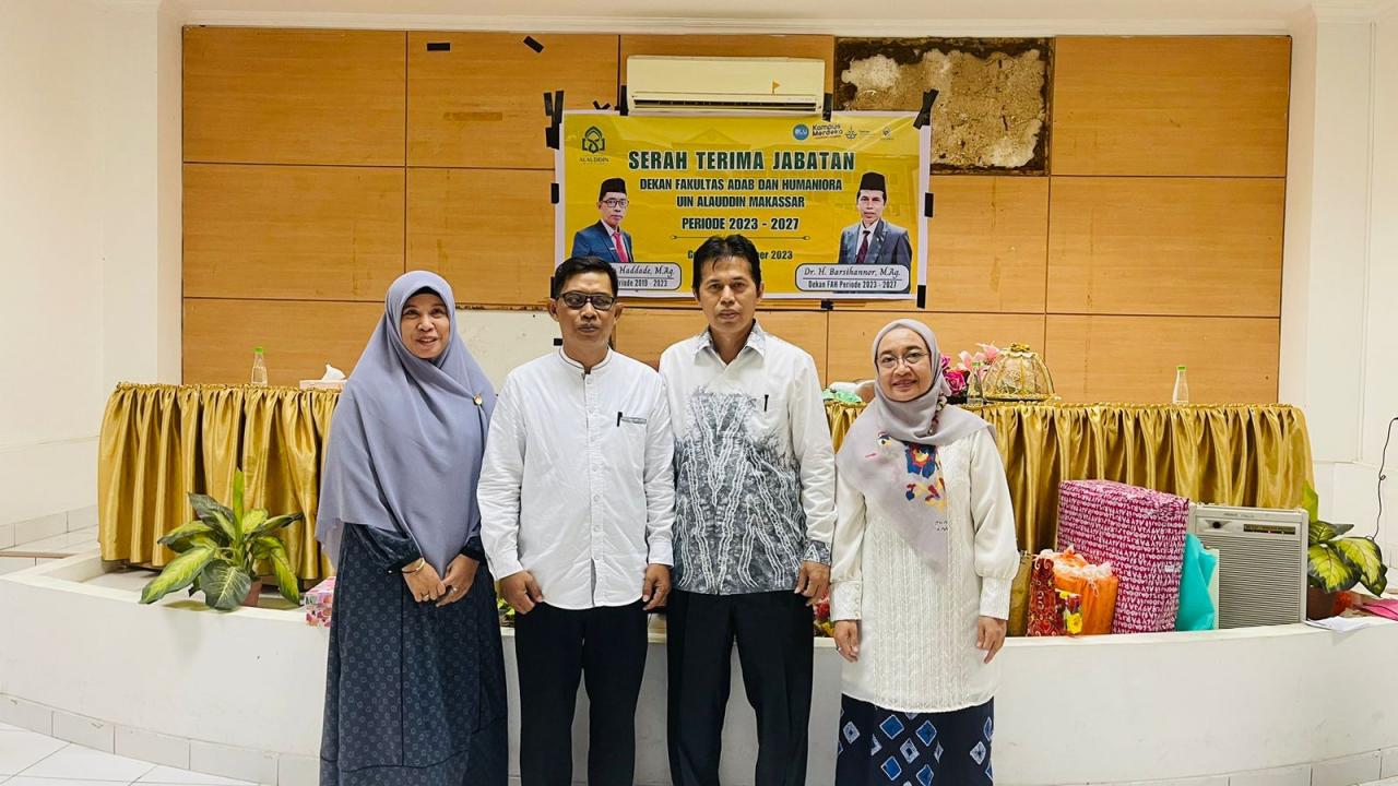 Gambar Sertijab dan Lepas Sambut Dekan FAH UIN Alauddin Makassar, Dari Hasyim Hadade ke Dr Barsihannoor