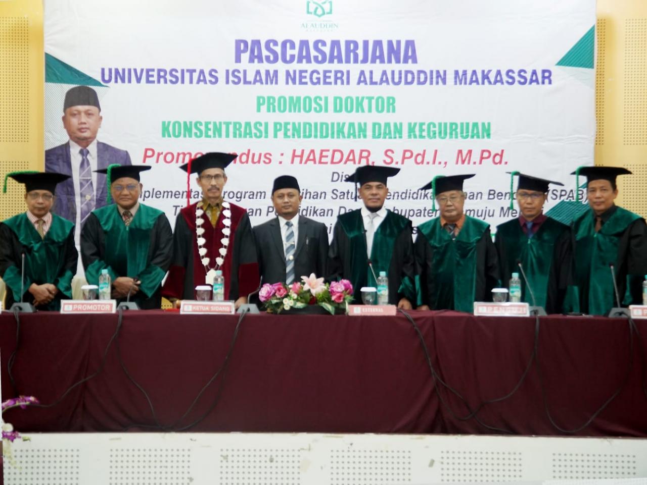 Gambar Sidang Promosi Doktor Haedar, Kaji Program Pelatihan SPAB Melalui Nilai Pendidikan Islam.