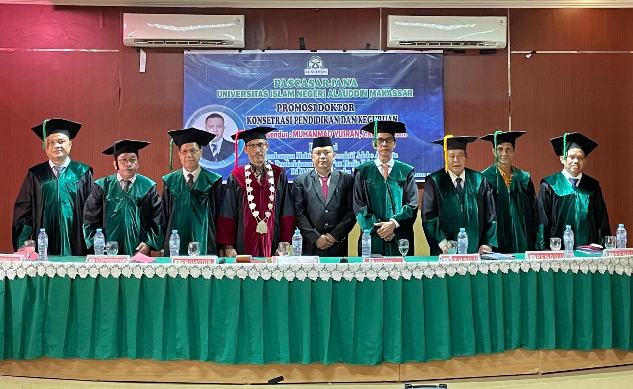 Gambar Sidang Promosi Doktor Yusran, Bahas Pengembangan Multimedia Interaktif Adobe Animate