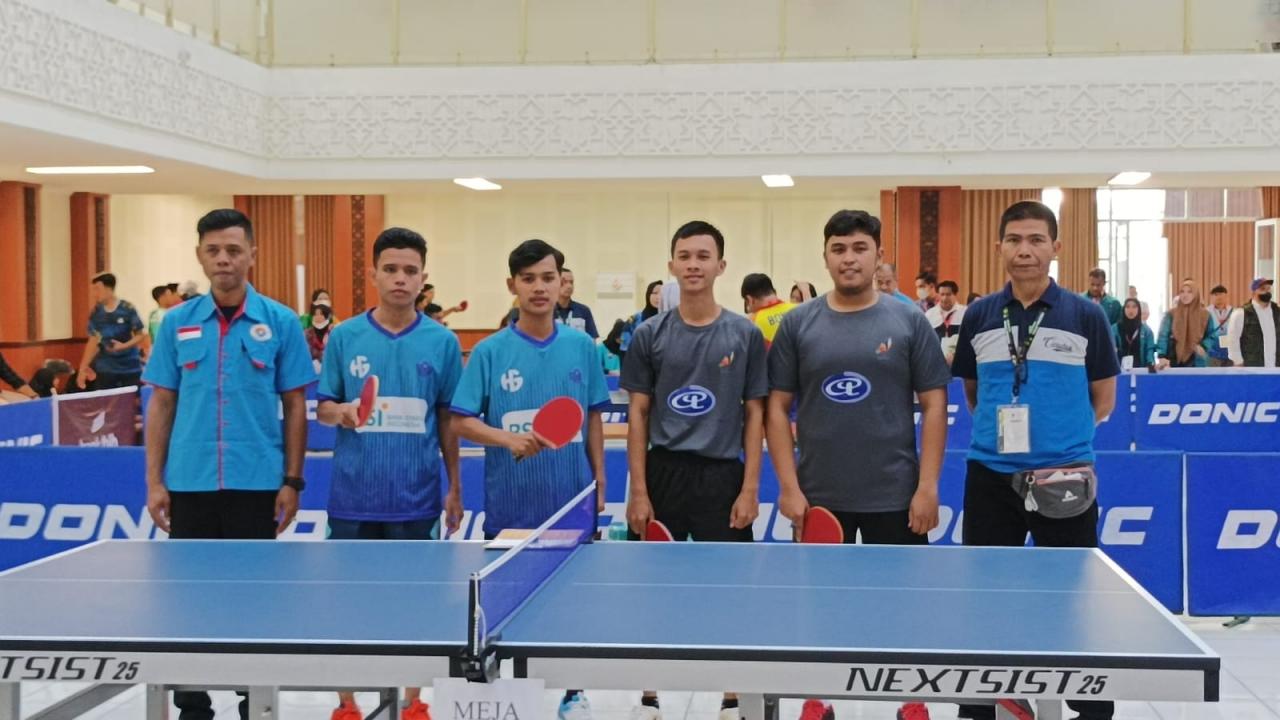 Gambar Tennis Meja Ganda Putra UIN Alauddin Makassar Melaju ke 16 Besar