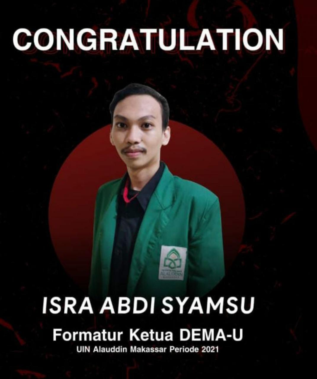 Gambar Terpilih Sebagai Ketua Dema-U 2021, Isra Abdi Syamsu Siap Lebih Progresif dan Bersinergi