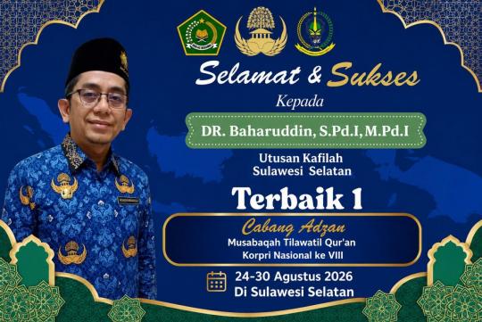 Dosen UIN Alauddin Sabet Juara 1 Adzan MTQ Korpri Nasional 2026