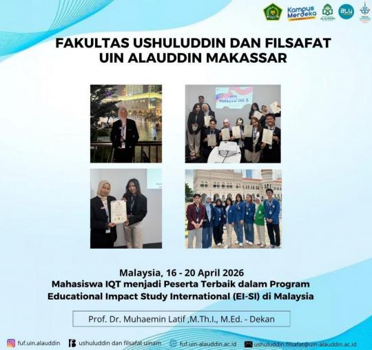 Mahasiswa UIN Alauddin Ikuti Program Internasional EISI di Malaysia