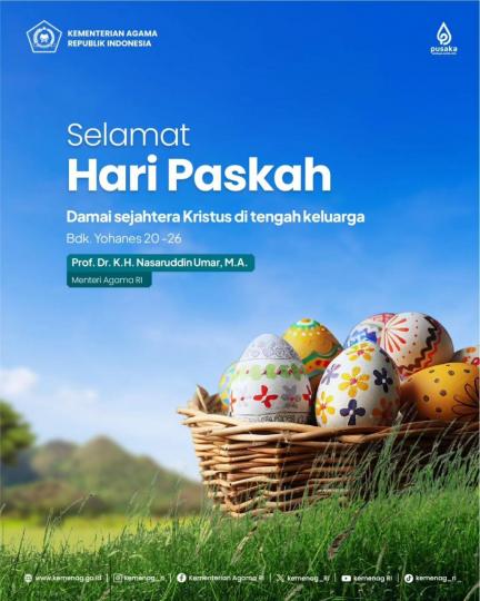Ucapkan Selamat Paskah, Menag Ajak Umat Doakan Kedamaian Bangsa