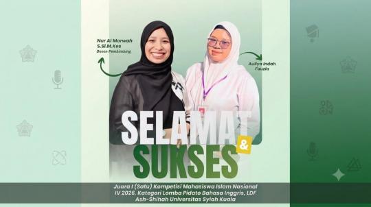 Auliya Indah Bawa Nama UIN Alauddin di Panggung Pidato Bahasa Inggris Nasional