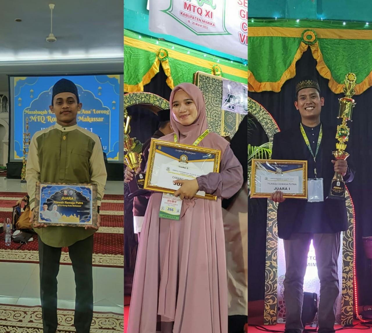 Gambar Tiga Alumni UIN Alauddin Harumkan Almamater di MTQ 2022, Pasutri di Mimika dan Satu di Makassar