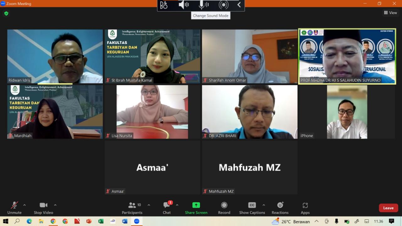 Gambar Tingkatkan Mutu Skala Internasional, MPI UIN Alauddin Gelar FGD bersama UiTM Selangor Malaysia