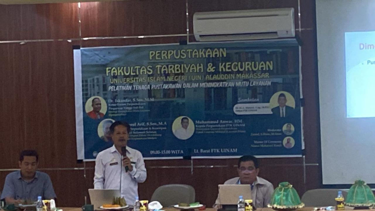 Gambar Tingkatkan Pelayanan, Perpustakaan FTK UIN Alauddin Latih Tenga Pustakawan