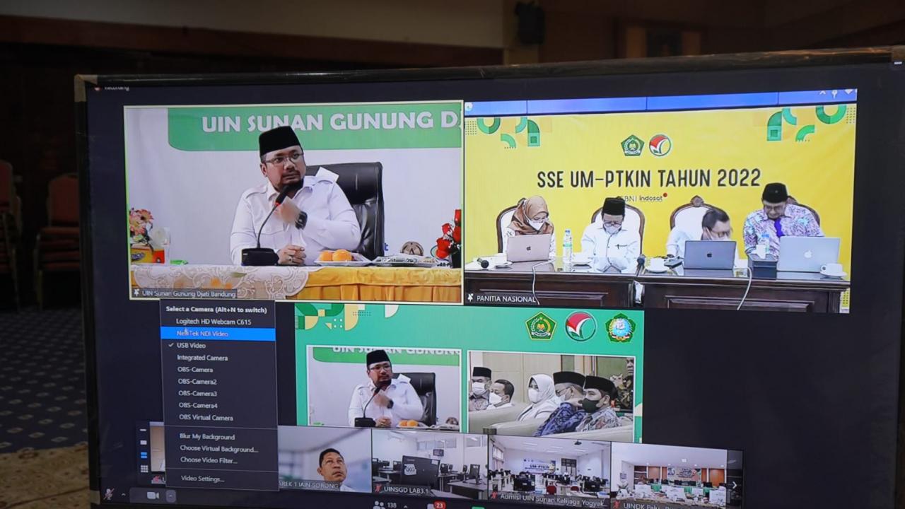 Gambar Tinjau Ujian SSE UM PTKIN 2022 Via Daring, Ini Pesan Menag