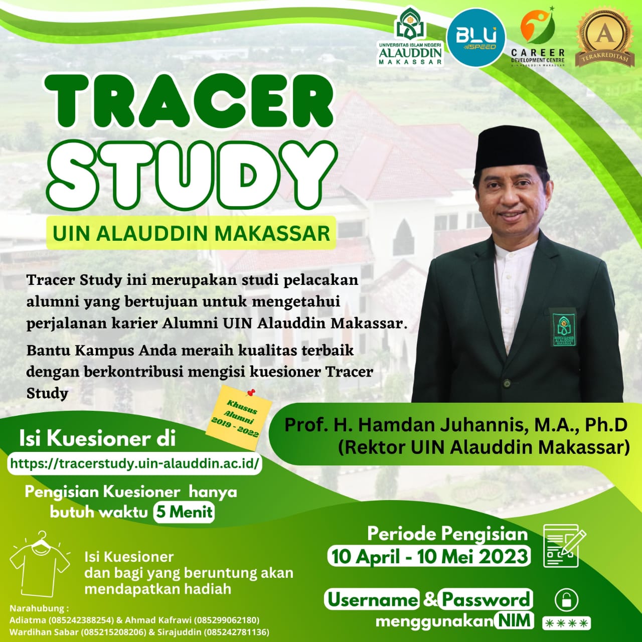 Gambar UIN Alauddin Adakan Tracer Study, Rektor Ajak Alumni Berpartisipasi
