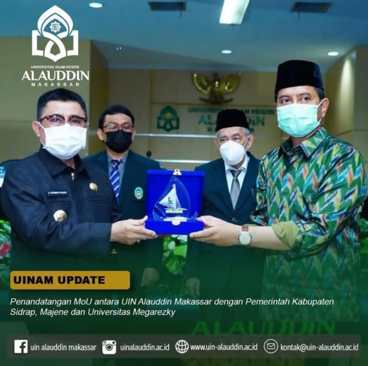 Gambar UIN Alauddin Teken MoU dengan Pemkab Sidrap, Majene dan Universitas Megarezky Makassar