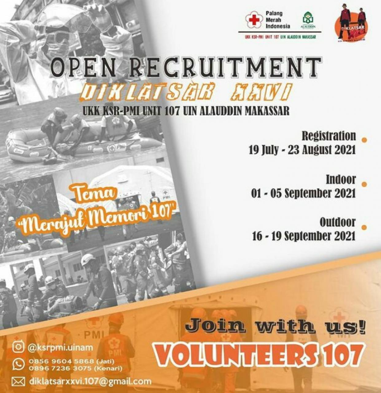 Gambar UKM KSR PMI Unit 107 UIN Alauddin Buka Pendaftaran Diklatsar XXVI