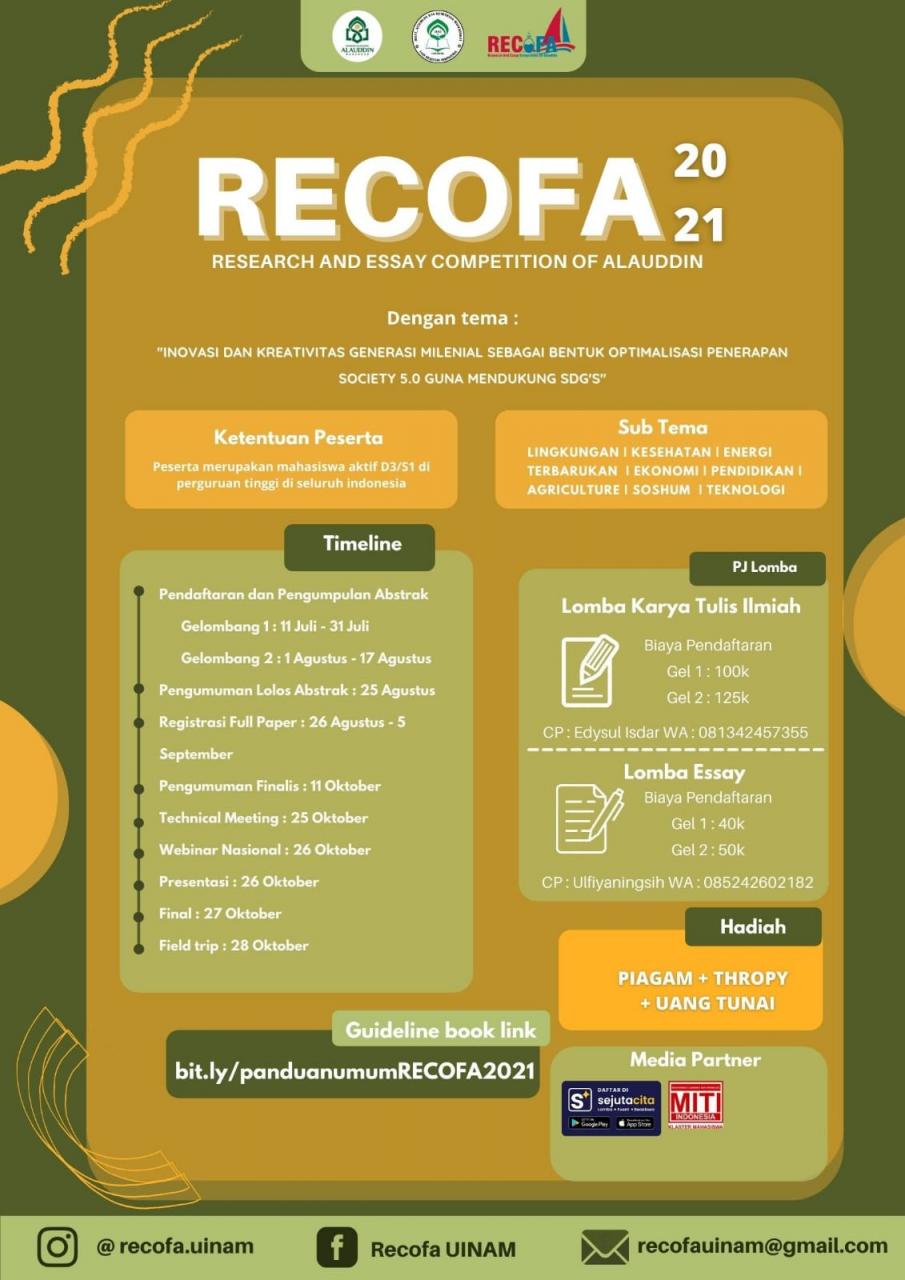 Gambar UKM RITMA UIN Alauddin Kembali Gelar Recofa 2021 Tingkat Nasional