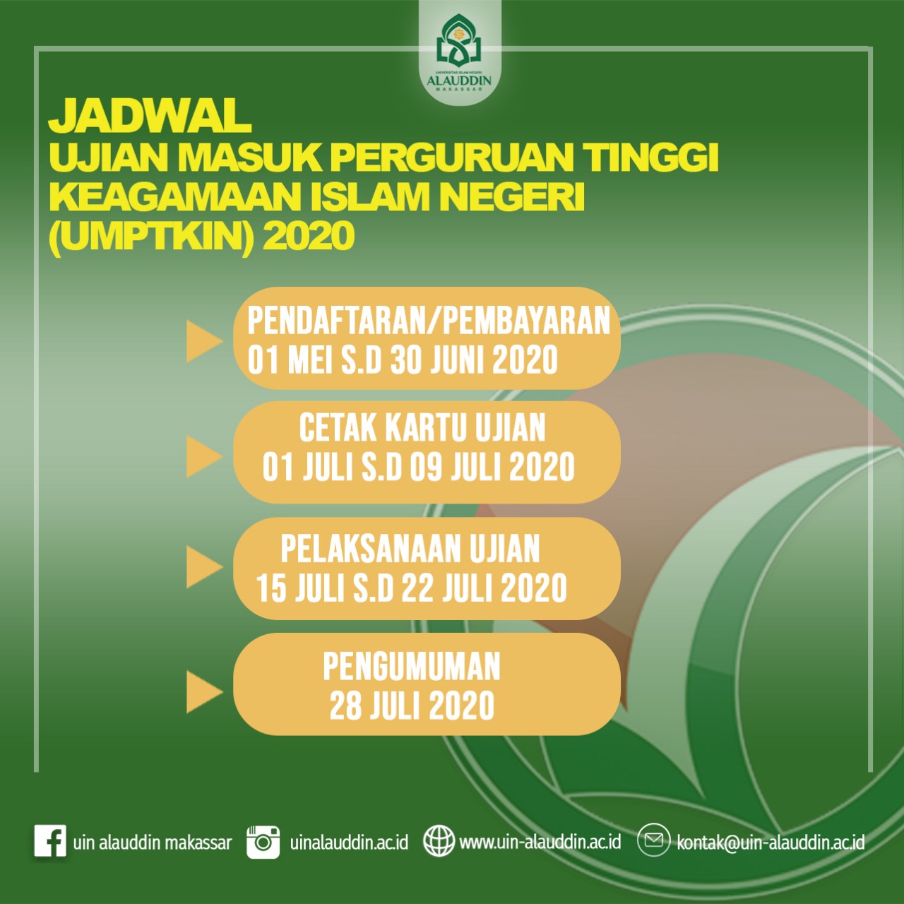 Gambar UM PTKIN 2020: Panitia Nasional Terbitkan Jadwal Terbaru