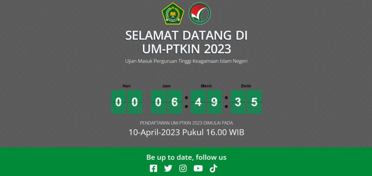 Gambar UM-PTKIN 2023 Dibuka Hari Ini, Berikut Tata Cara Pendaftarannya