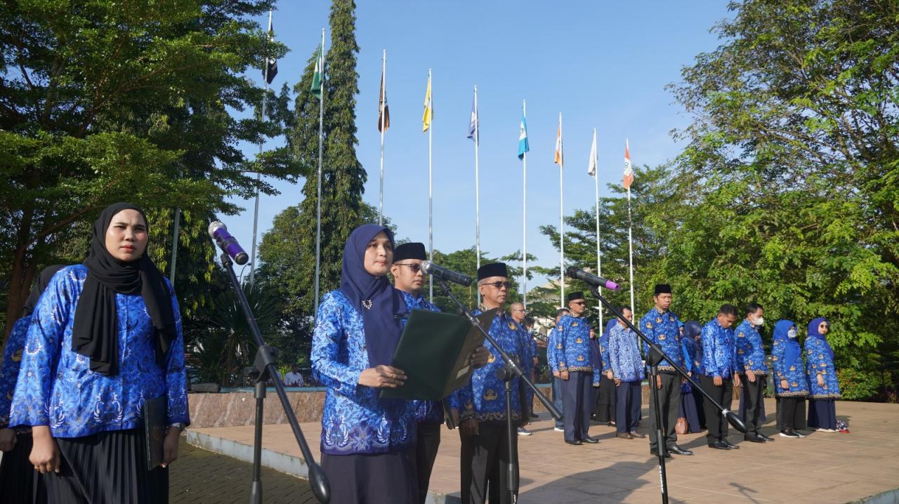 Gambar Upacara HKN, Dekan FKIK Ingatkan Civitas Akademika UIN Makassar Kawal Bersama Akreditasi Institusi