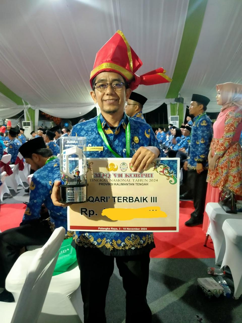 Gambar Wakil Sulsel di MTQ VII Korpri, Pegawai UIN Alauddin Makassar Raih Qari' Terbaik III