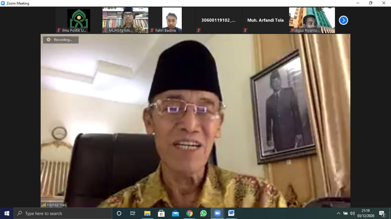 Gambar Webinar Nasional, Prodi Ilmu Politik UIN Alauddin Bahas Habib Dalam Pusaran Politik
