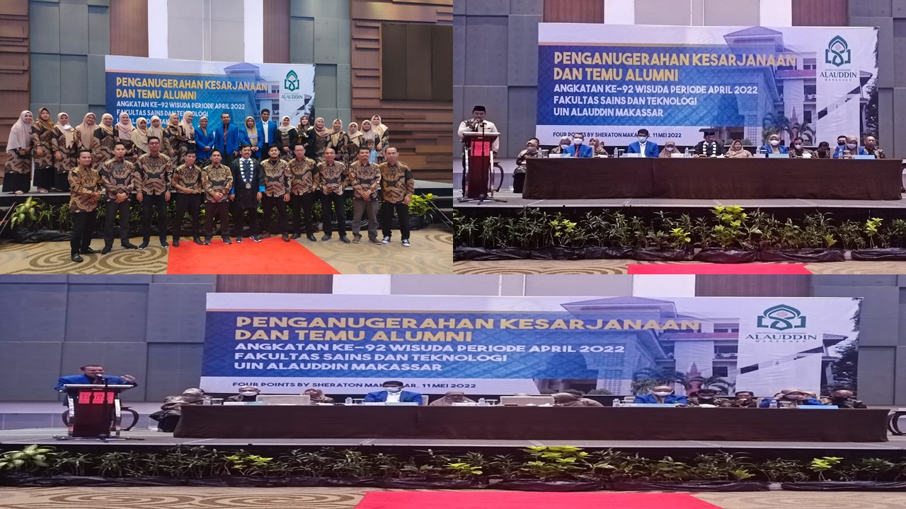 Gambar Wisuda Angkatan 92, Dekan FST UIN Alauddin Beri Catatan ke 235 Alumni