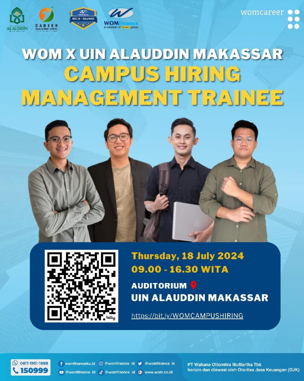 Gambar WOM Finance Gandeng CDC UIN Alauddin Makassar Adakan Campus Hiring Management Trainee